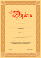 Diplom, klassisch in Gold