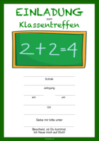 Einladung zum Klassentreffen (Grün)
