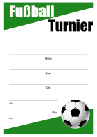 Fußball Plakat, Poster mit Fußball für Fußballturnier