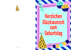 Geburtstagskarte, Blau, Muffin