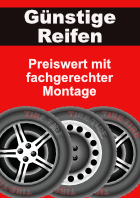Plakat 'Günstige Reifen' - XXL-Plakat