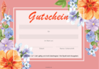 Gutschein 'Blumen, bunt'