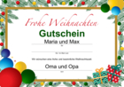 Weihnachtsgutschein, Tannengrün