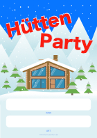 Plakat Hütten Party