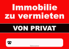 Plakat 'Immobilie zu vermieten, Privat' - XXL-Plakat