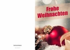 Weihnachtskarte Foto 'Rote Weihnachtskugel'