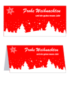 Weihnachtskarte Winterlandschaft (Rot)