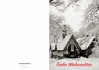 Weihnachtskarte Foto 'Kirche und Winterlandschaft'