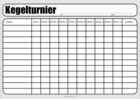 Kegelturnier, Spielliste