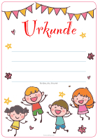Kinder Urkunde 'lachende Kinder'