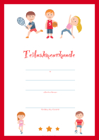 Kinder Teilnahmeurkunde 'Kinder und Sport'