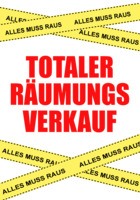 Plakat mit Band 'Totaler Räumungsverkauf' - XXL-Plakat
