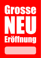 Plakat Große Neueröffnung (Rot)