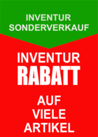 Plakat Inventur-Rabatt