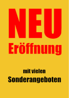 Plakat Neueröffnung (Gelb)