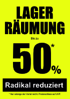 Plakat Lagerräumung (Gelb)