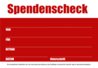 XXL Spendenscheck (Weiß, Rot)