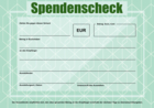 XXL Spendenscheck, Wertpapier (Grün)