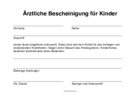Bescheinigung, Kinder