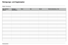 Reinigungsplan und Hygieneplan (PDF)
