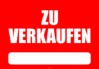 Hinweisschild ZU VERKAUFEN
