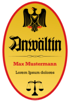 Fun-Schild Anwältin