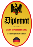 Fun-Schild Diplomat