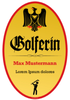 Fun-Schild Golferin