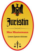 Fun-Schild Juristin