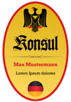 Fun-Schild Konsul
