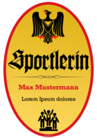 Fun-Schild Sportlerin