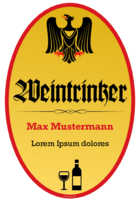 Fun-Schild Weintrinker