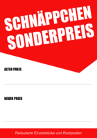 Plakat Sonderpreis, Schnäppchen (Rot)