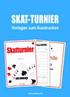 Skat-Plakat, Skat-Urkunde und Skat-Spielliste, Sparpaket