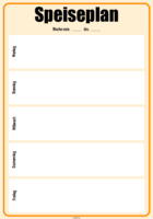 Speiseplan 1, Montag - Freitag, Gelb
