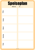 Speiseplan 2, Montag - Freitag, Gelb