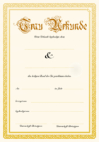 Trau-Urkunde Bräutigam und Bräutigam im Hochformat
