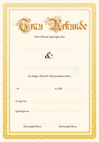 Trau-Urkunde Braut und Braut im Hochformat