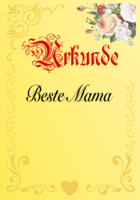 Urkunde für die beste Mama, Blanko