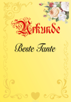 Urkunde für die beste Tante, Blanko