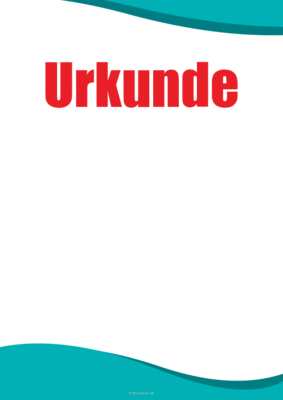 Urkunde mit Wellen (Grün)