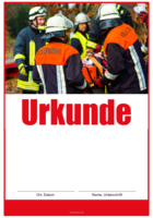 Feuerwehr-Urkunde mit Foto