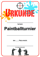 Urkunde Paintball, Rot II