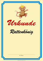 Urkunde Rattenkönig, Blau (Blanko)