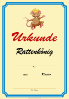 Urkunde Rattenkönig, Blau