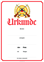 Urkunde Sportschießen, Rot