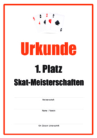 Urkunde Skat-Meisterschaften 2