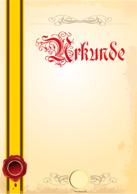 Siegel Urkunde (Gold)