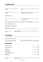 Urlaubsantrag mit Resturlaub (PDF)