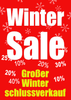 Plakat Winter Sale (WSV), Rot - XXL-Plakat